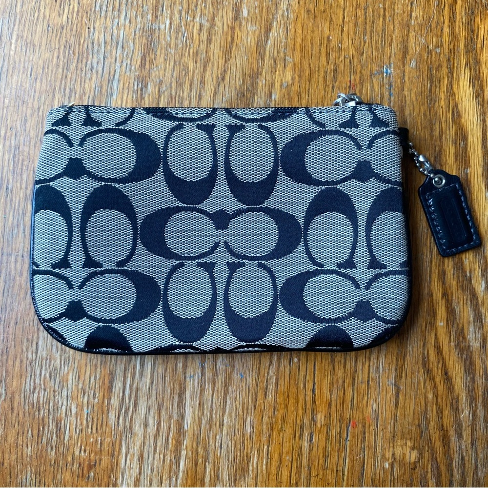 Black and Gray Coach Wallet